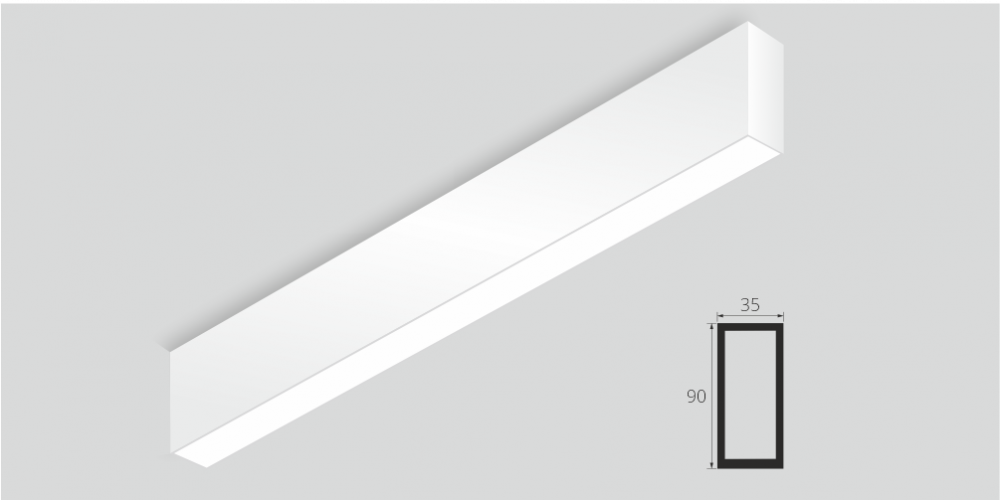 Накладной светильник LiNE-Pro 90x35 2250mm 135W 3000K