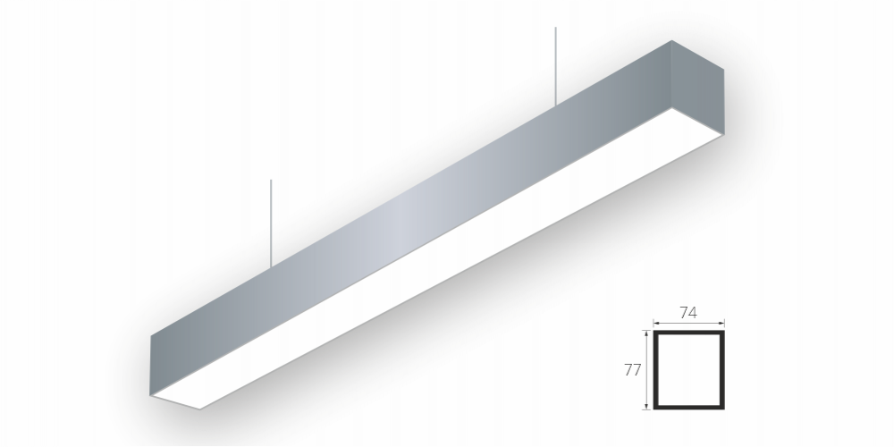 Подвесной светильник LiNE-Pro 77x74 2000mm 30W 4000K