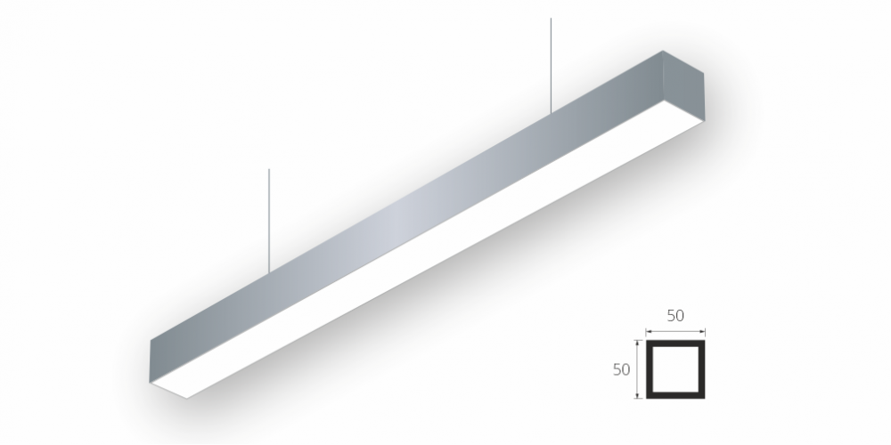 Подвесной светильник LiNE-Pro 50x50 3000mm 60W 4000K