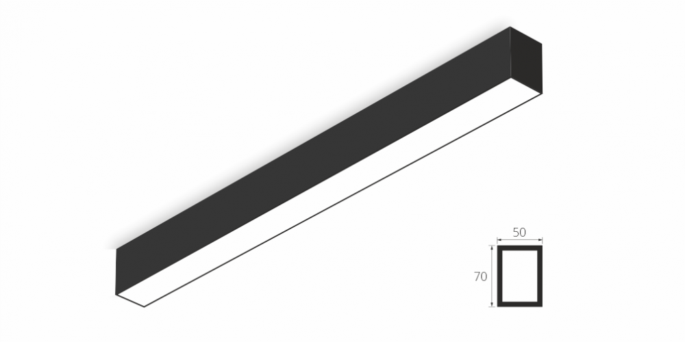 Накладной светильник LiNE-Pro 70x50 1750mm 105W 3000K