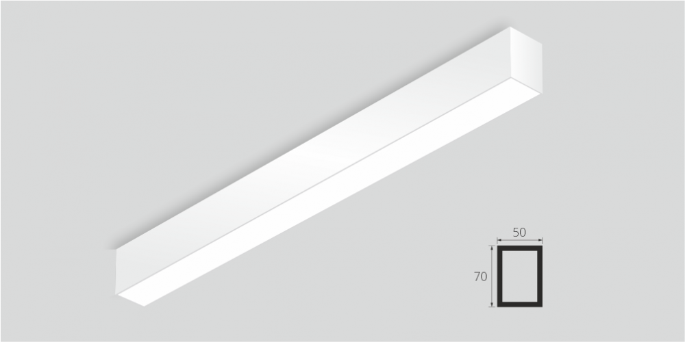 Накладной светильник LiNE-Pro 70x50 2000mm 30W 4000K