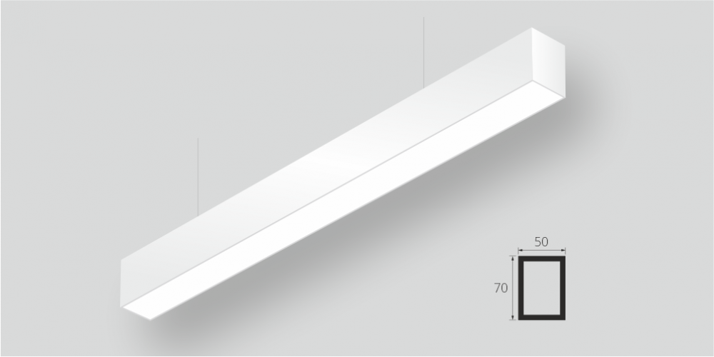 Подвесной светильник LiNE-Pro 70x50 2500mm 150W 3000K