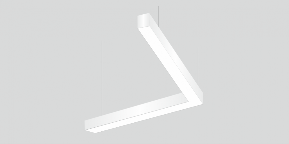 L-образный светильник LiNE-Pro 90гр. 500х500mm 40W 6000K