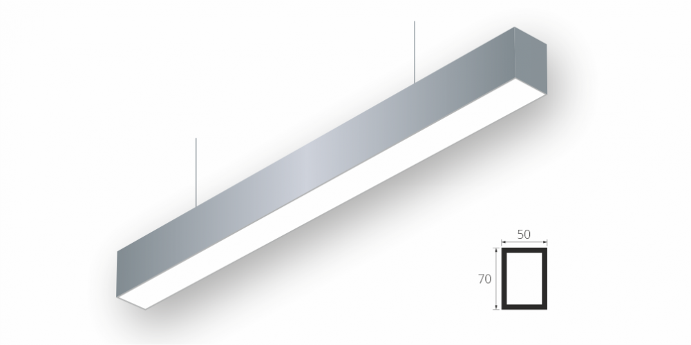 Подвесной светильник LiNE-Pro 70x50 1000mm 15W 6000K