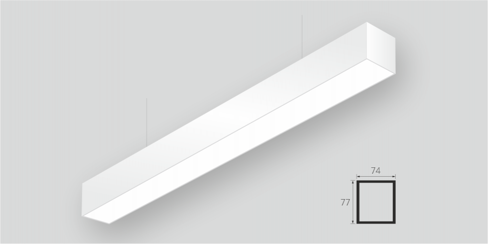 Подвесной светильник LiNE-Pro 77x74 1750mm 105W 3000K