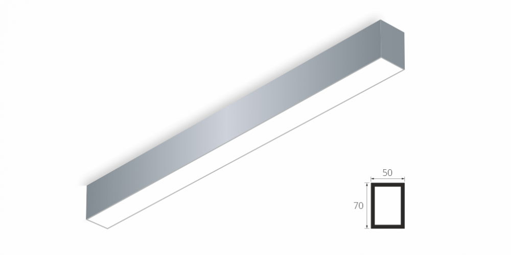 Накладной светильник LiNE-Pro 70x50 2750mm 55W 5000K