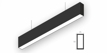 Подвесной светильник LiNE-Pro 90x35 500mm 20W 5000K