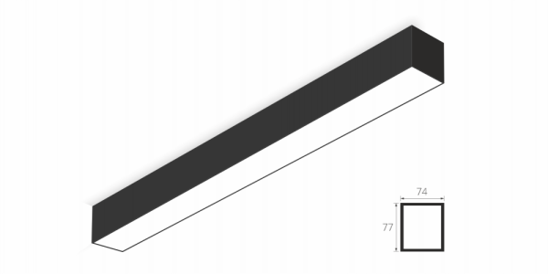 Накладной светильник LiNE-Pro 77x74 1500mm 42W 5000K