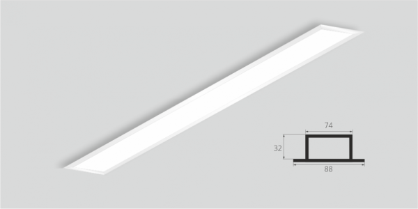 Встраиваемый светильник LiNE-Pro 32x88 1500mm 42W 5000K (Белый, Да)