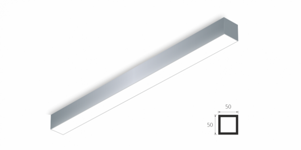 Накладной светильник LiNE-Pro 50x50 2250mm 45W 5000K (Серый, 0-10V)
